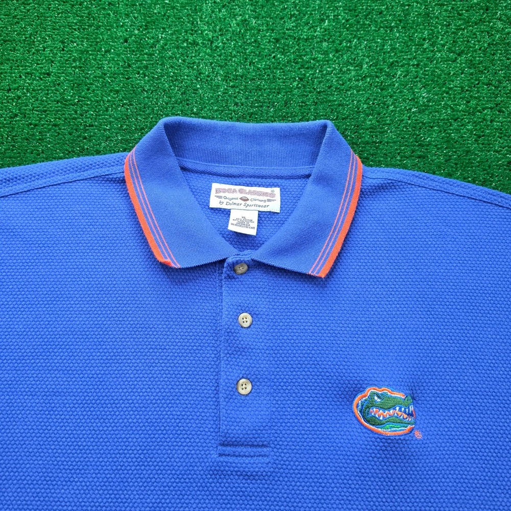 Florida Gators Boca Classics Pique Polo Shirt Mens XL Blue NCAA College Logo - Picture 2 of 7